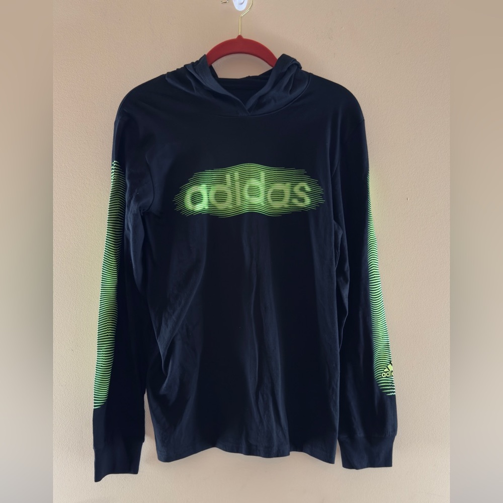 Adidas Wavelength Hooded Tee Boyd Sz Large (14/16)